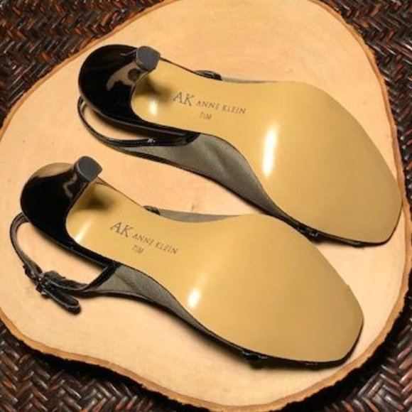 Anne Klein Micro Check Signature Open Toe Slings - Picture 9 of 9